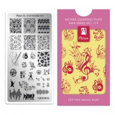 Moyra Stamping Plate MINI 119 Let The Music Play