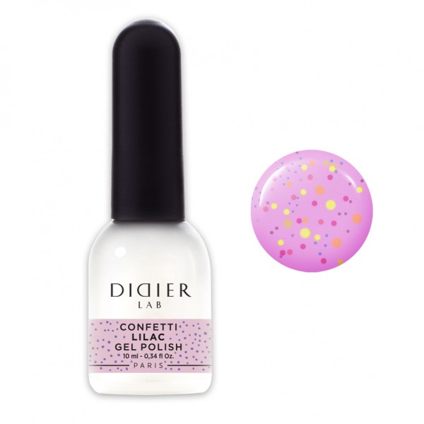 Gel polish "Didier Lab", Confetti, Lilac 10ml