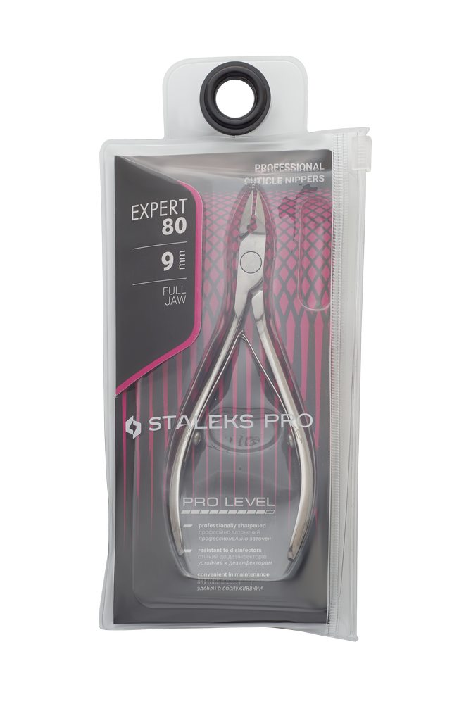 Professional cuticle nippers Staleks Pro Expert 80, 9 mm