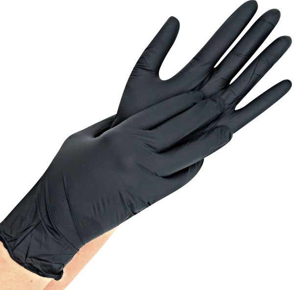 Нитриловые перчатки Safe Light XS BLACK (100шт)