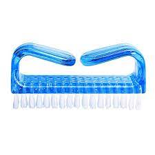 Nail brush with open handle Blue