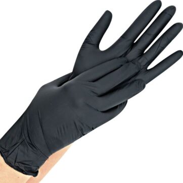 Nitrile Gloves Safe Light L BLACK (100pcs)